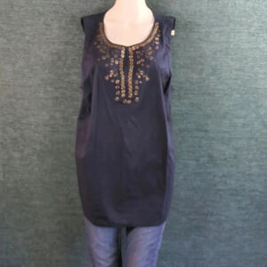 For Kitty Rescue! St John's Bay Embellished Cotton Tank Top Size 1X